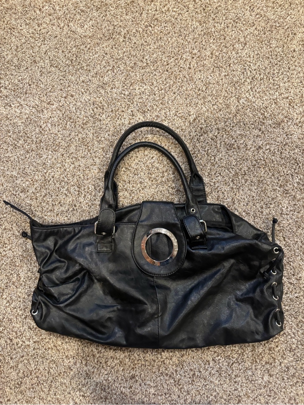 Black Purse with Silver Hardware